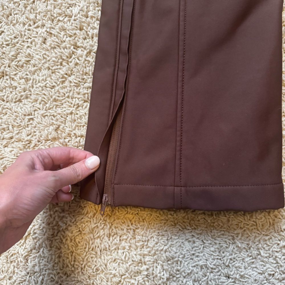 Halfdays Isabel Soft Shell Bib Pant Ski XS Waterproof Brown Spiked Cocoa - Picture 9 of 12